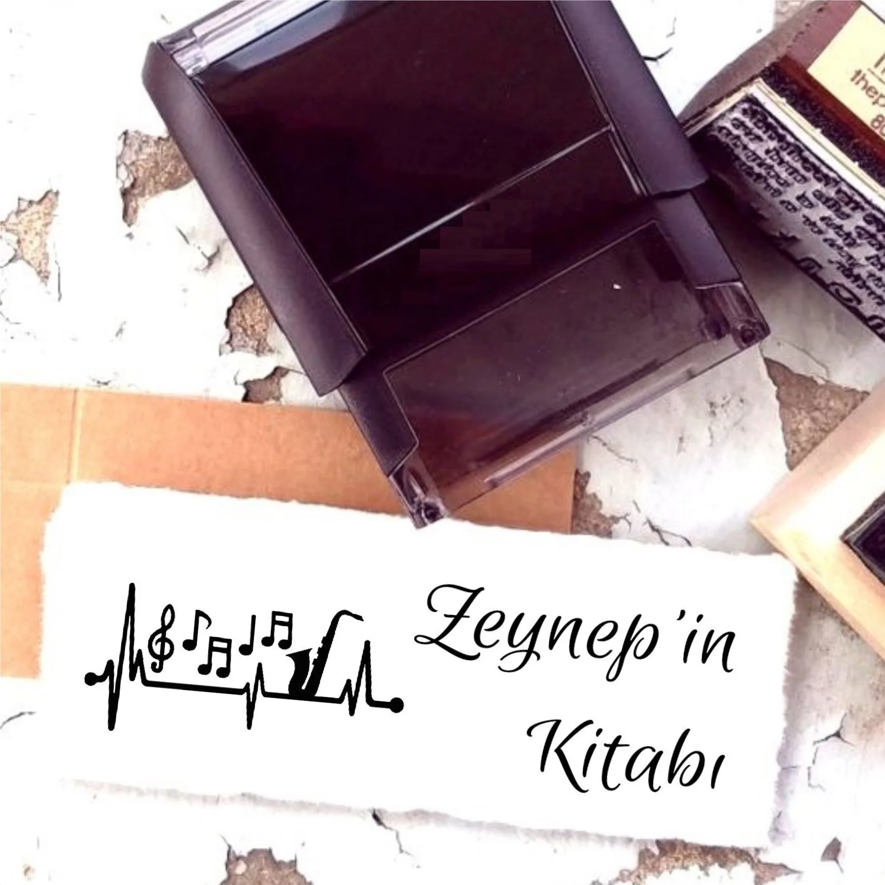 

Personalized Design Name Written Book Stamp-57