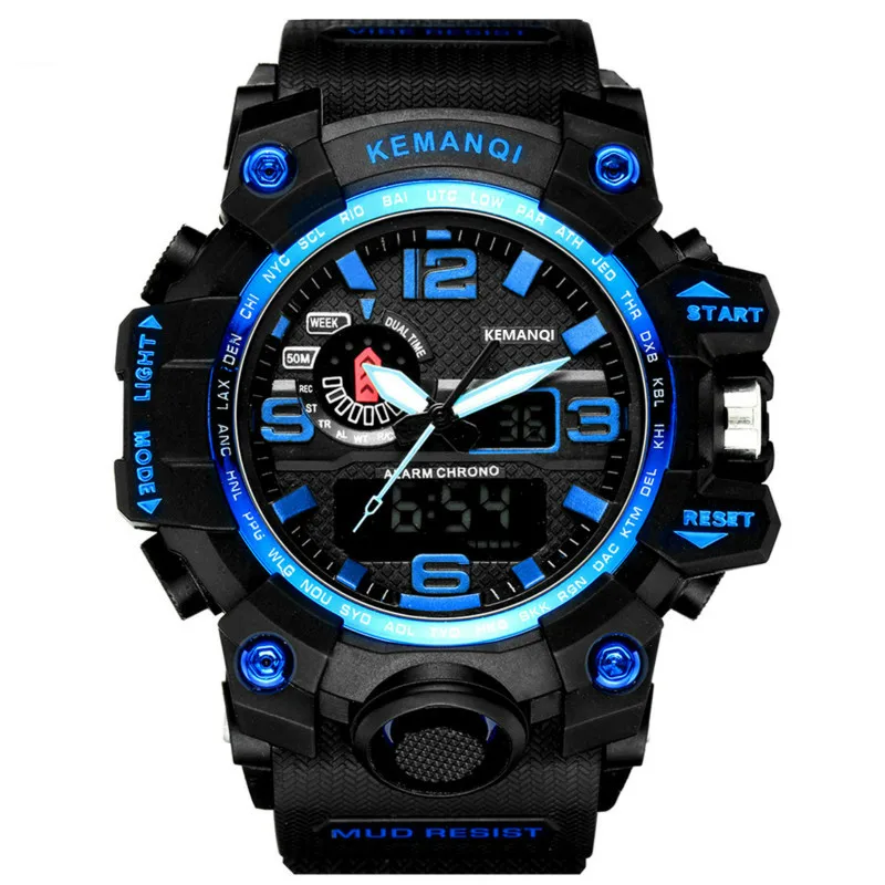 

Men Military Watch Waterproof Wristwatch electronic Clock Buckle Sport Watch Male relogios masculino Sport Watch Men Shock