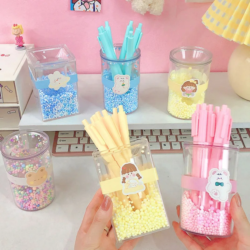 Шкатулка для хранения косметических карандашей, акриловый пенопластовый держатель для ручек, прозрачное украшение для учеников