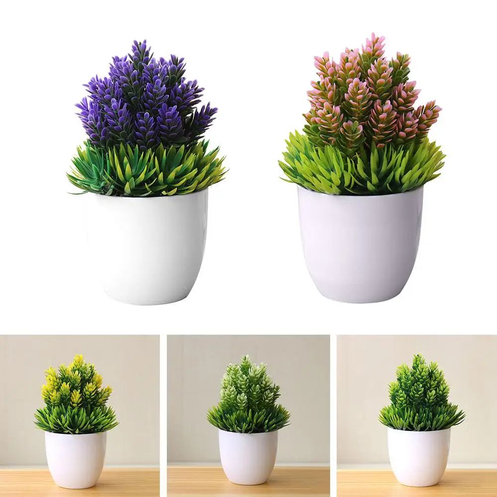 6 видов цветов искусственное Горшечное растение искусственная сосна игла ананас