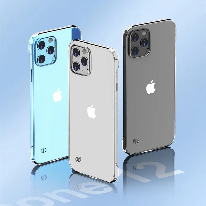 Бескаркасный Прозрачный чехол для iPhone 13 Pro Max 12 11 Mini XS X XR 7 8 Plus Ультратонкий Тонкий