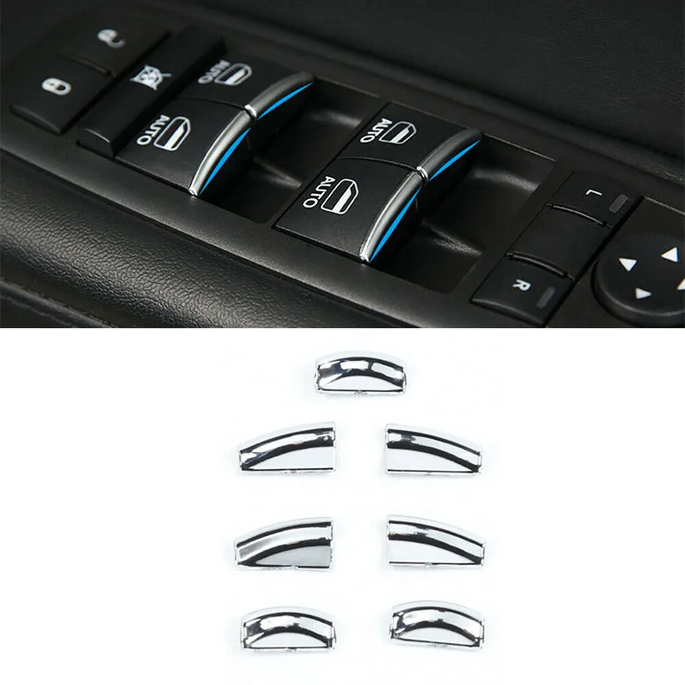 

Fits Sequin For Jeep Grand Cherokee Window Button Interior Parts 7* ABS