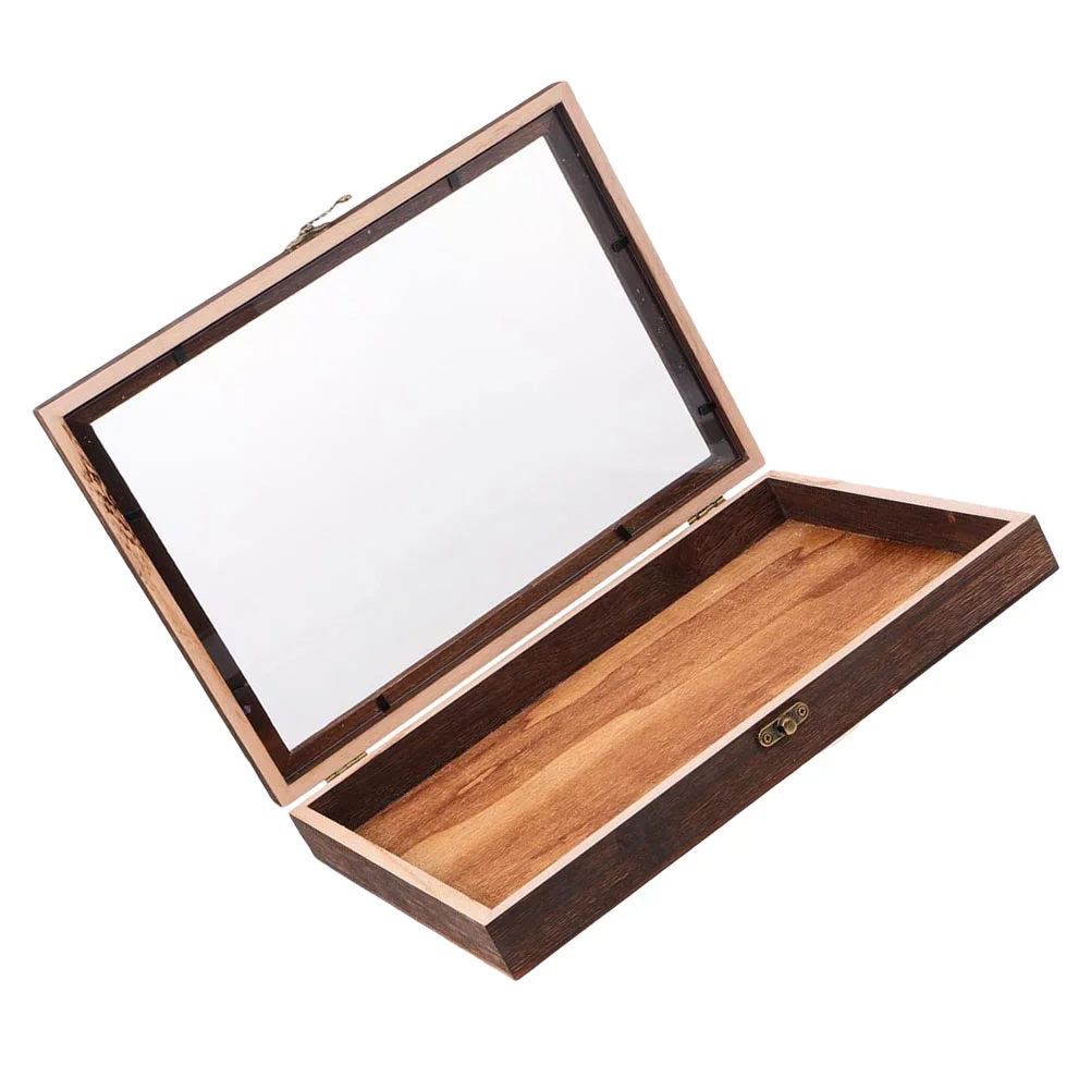 

1Pc Wooden Specimen Box Retro Dust-proof Plant Specimen Box Gift Packaging Box