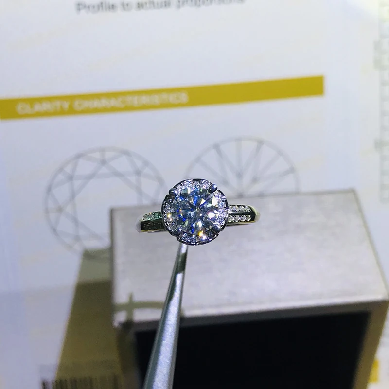 Классический дизайн элегантное для свадьбы помолвки юбилей кольцо 1 карточная