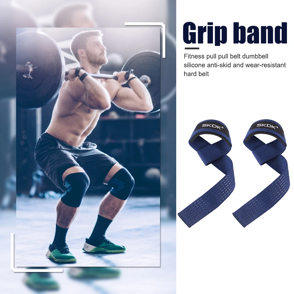 SKDK 1Пара Ремней для Рукопашного Боя с Антискользящей Подкладкой для Фитнеса, Бинтов для Запястий, Поддержки в Тренажерном Зале, Хватов Для Поднятия, Бодибилдинга.