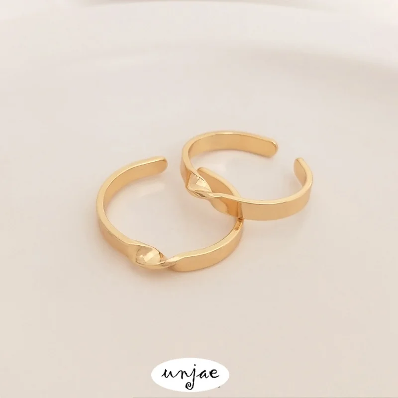 

Customized Open Twisted Ring 14K Gold Preservation Ring DIY Handmade Ring Setting Jewelry Accessories