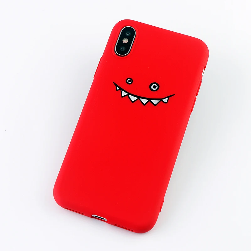 Забавный чехол для телефона чехлы IPhone 11 6s 7 8 Plus Pro X XS max xr улыбкой мягкий