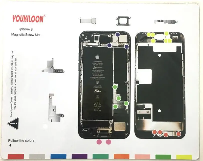 Магнитный коврик для винтов органайзер мелких деталей рабочий iPhoneX XS MA XR