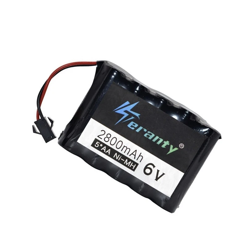 

Teranty 6v 2800mah Rechargeable Battery pack for RC toy Car rc Boat GUN TANK Truck Train RC Robots Model 6v Ni-MH Battery 5pcs