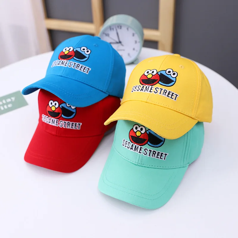 

Doitbest Candy colors Children Baseball Cap spring Hip Hop Cartoon eyes embroidery kids Hats Boy Girls hat Caps snapback gorras