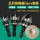 3 предмета в комплекте из углеродистой стали 90 градусов с шестигранной головкойс круглой ручкой из нержавеющей стали 57 профилирование кромок инструмент 21619 мм резак алмазного сверла открывалка для отверстий