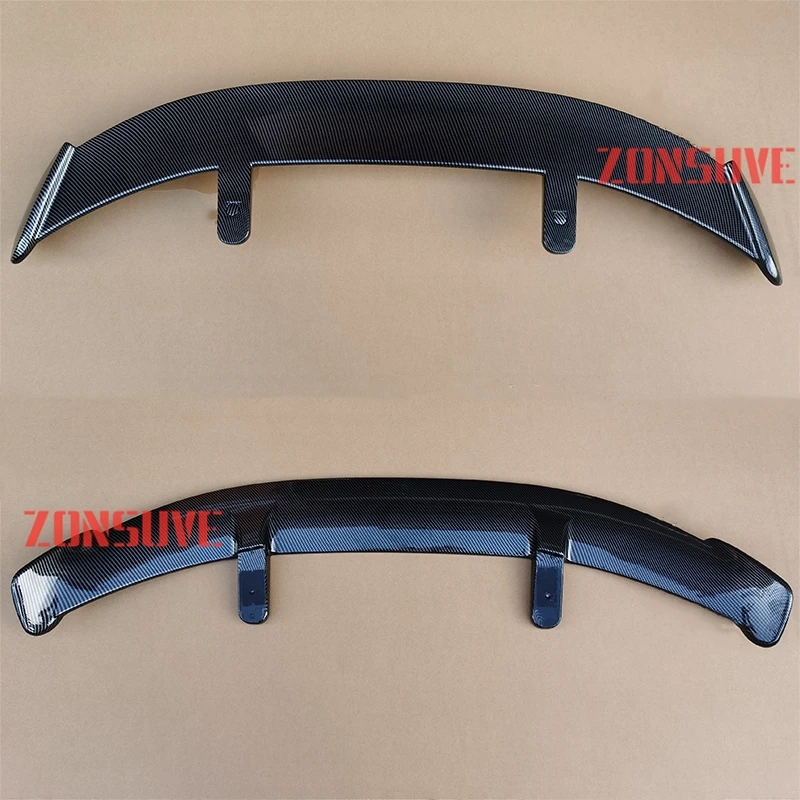 

Use For Skoda 2020 Kushaq ABS Plastic Carbon Fiber Look Hatchback SUV Roof Rear Wing Body Kit Accessories