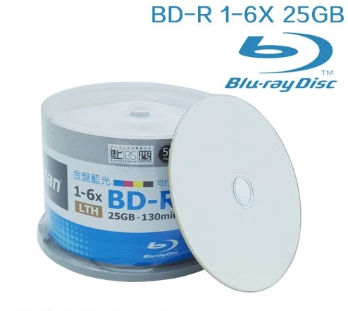 

Бесплатная доставка 6x BDR 25g Blu-Ray диск BD-R 25GB пустой медиа 50 шт./лот пакет в мешках