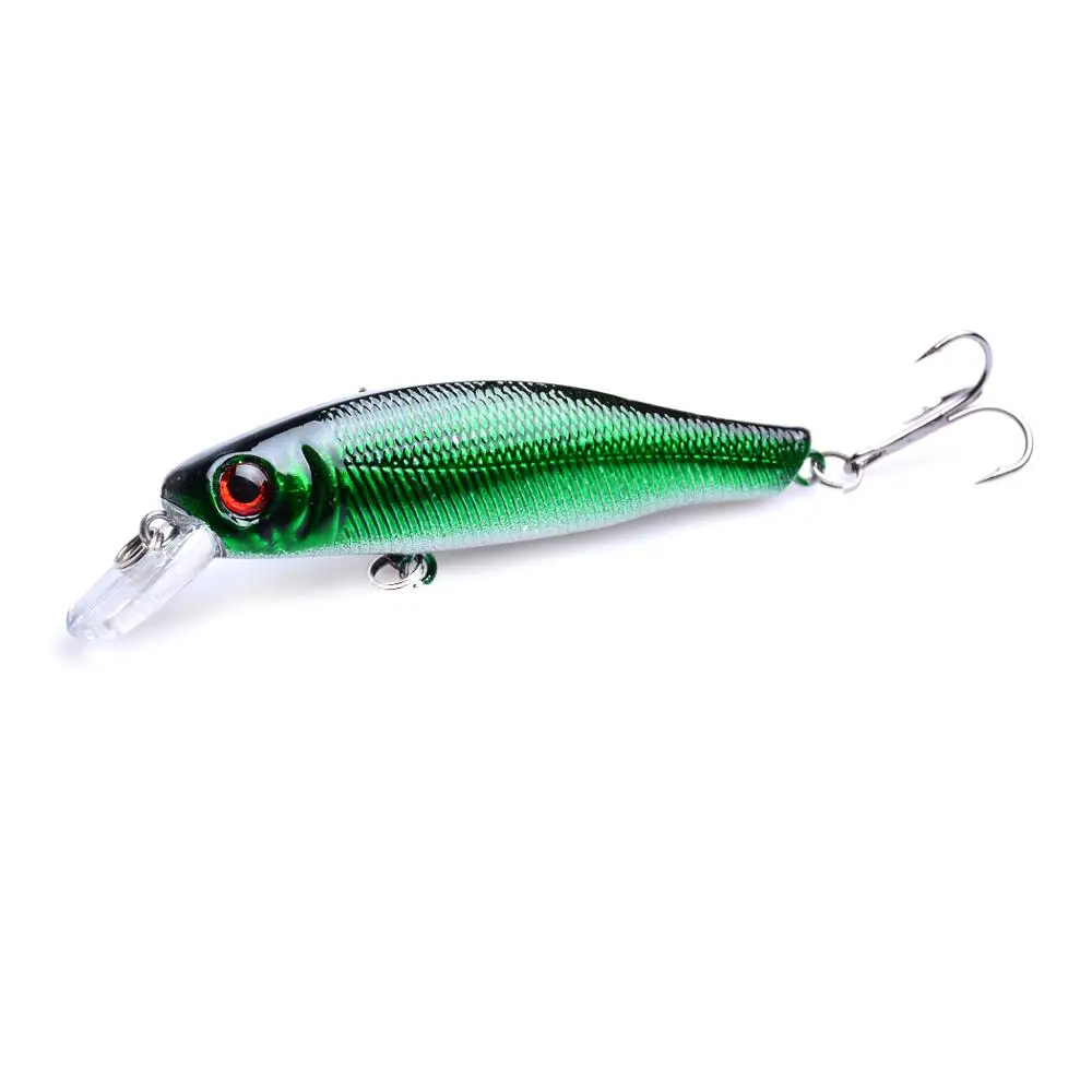 

1Pcs 8.5cm/9g Striped Minnow Bionic Fishing Lure Baits Artificial Wobblers Hard Fishing Bait With 2 Treble Hooks For River Sea
