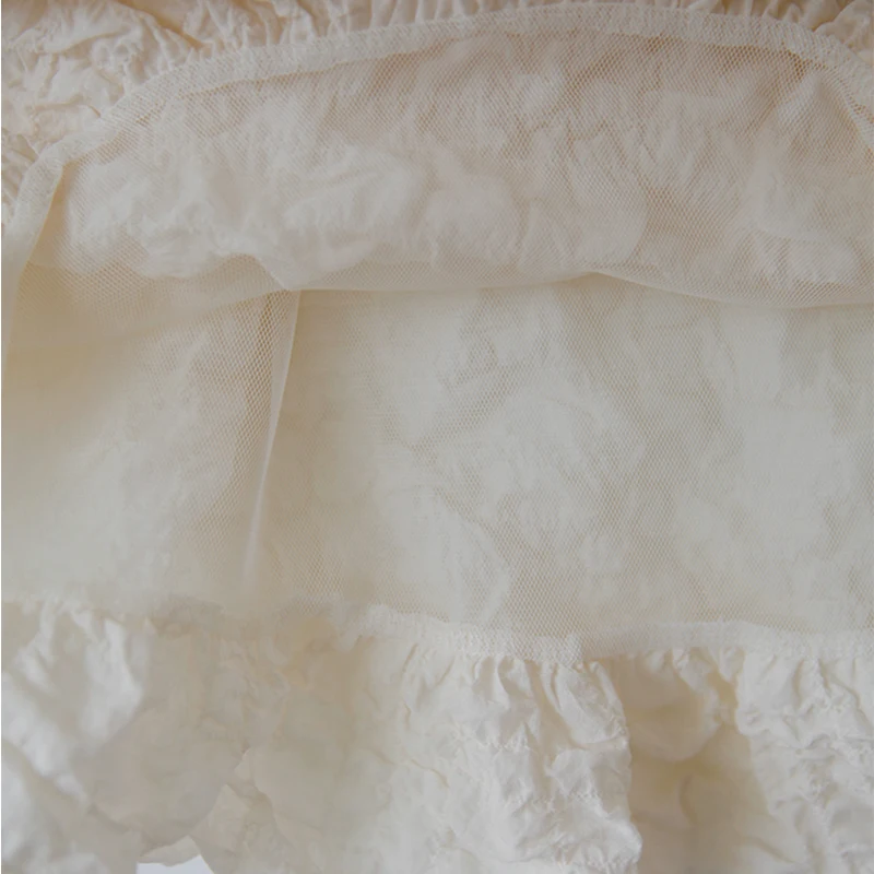 

Summer Short Sleeve Pleated Blouse Women Korean New Puff Sleeve Simple O Neck Shirt Fashion Loose Casual Top Blusas Mujer 13752