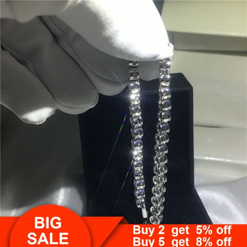 Модный Теннисный браслет 5A с фианитами обручальные свадебные браслеты покрытием