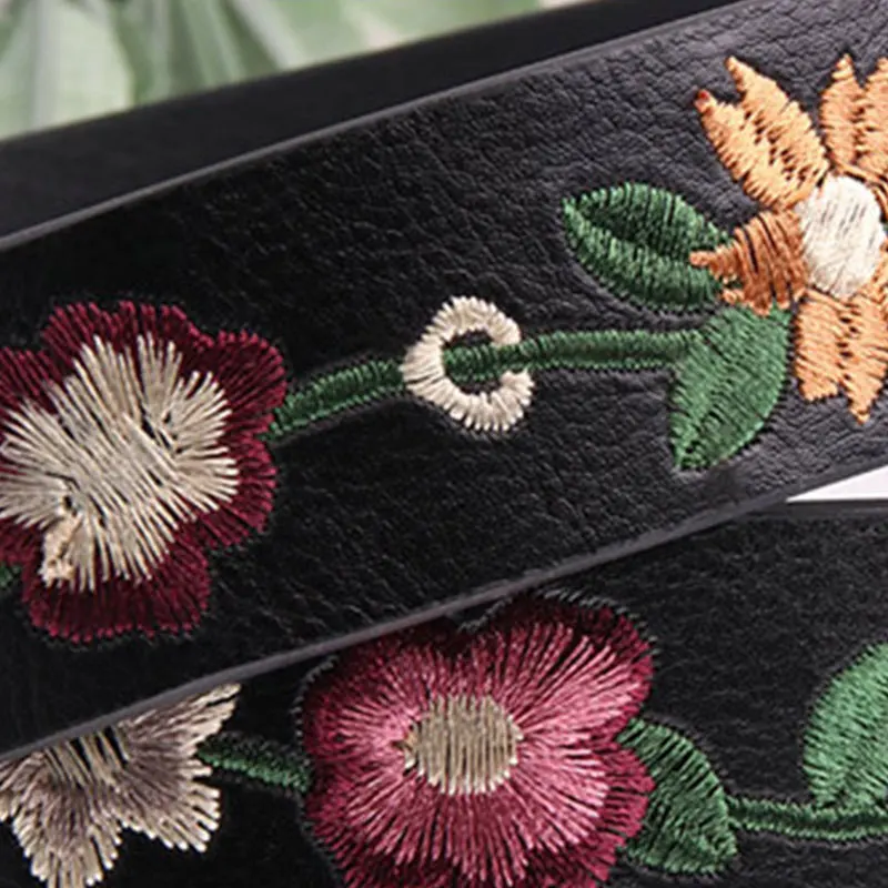 

New Embroidered Flower Decoration Ladies Belt Retro Belt Fashion Women's Classical Chinese Style Skirt