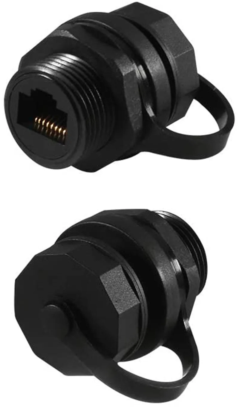 Защитная промышленная панель CAT 6 RJ45 двойная передача через соединитель с