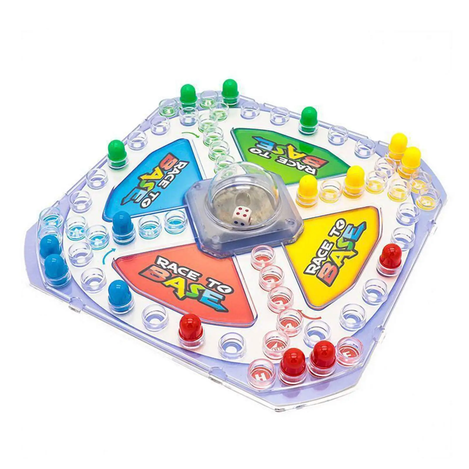 

RACE TO BASE Flying Chess Gameplay Portable Fun Interactive Checkerboard For Kids Family Party Game Steady