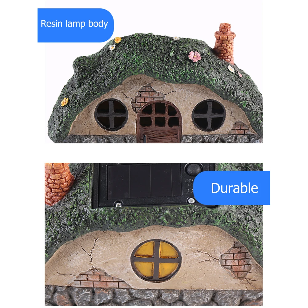 

Creative LED Solar Power Miniature House Light House Ornament Lamp Waterproof Resin Craft Outdoor Garden Lawn Yard