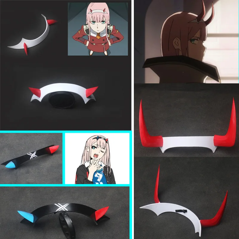 Аниме DARLING in the FRANXX Косплей ноль два Код: 002 дьявол головной убор ...