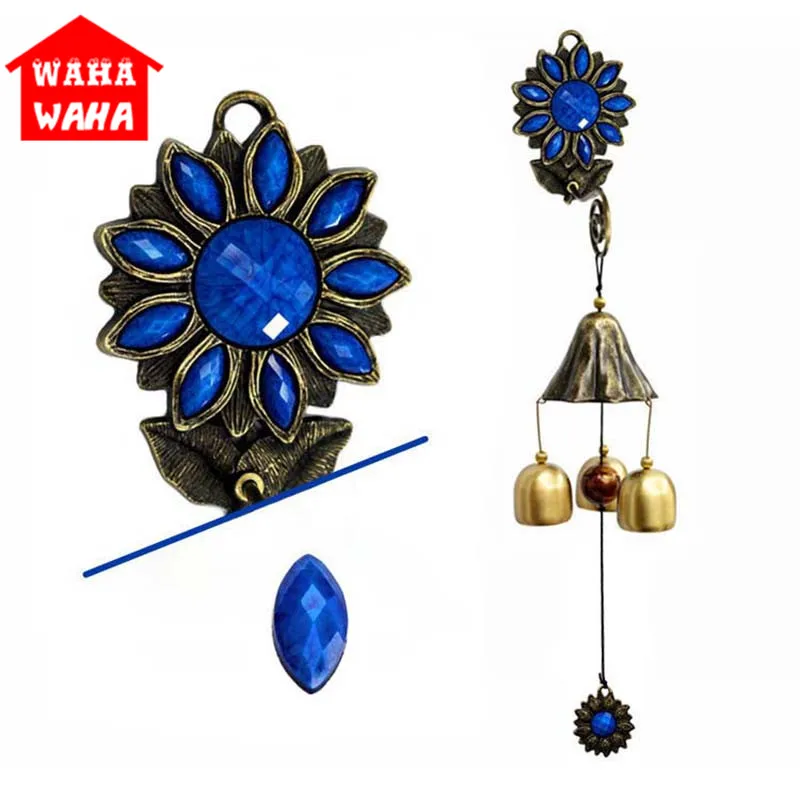 Подвесной металлический колокольчик 3 цветов декоративный дверной звонок для