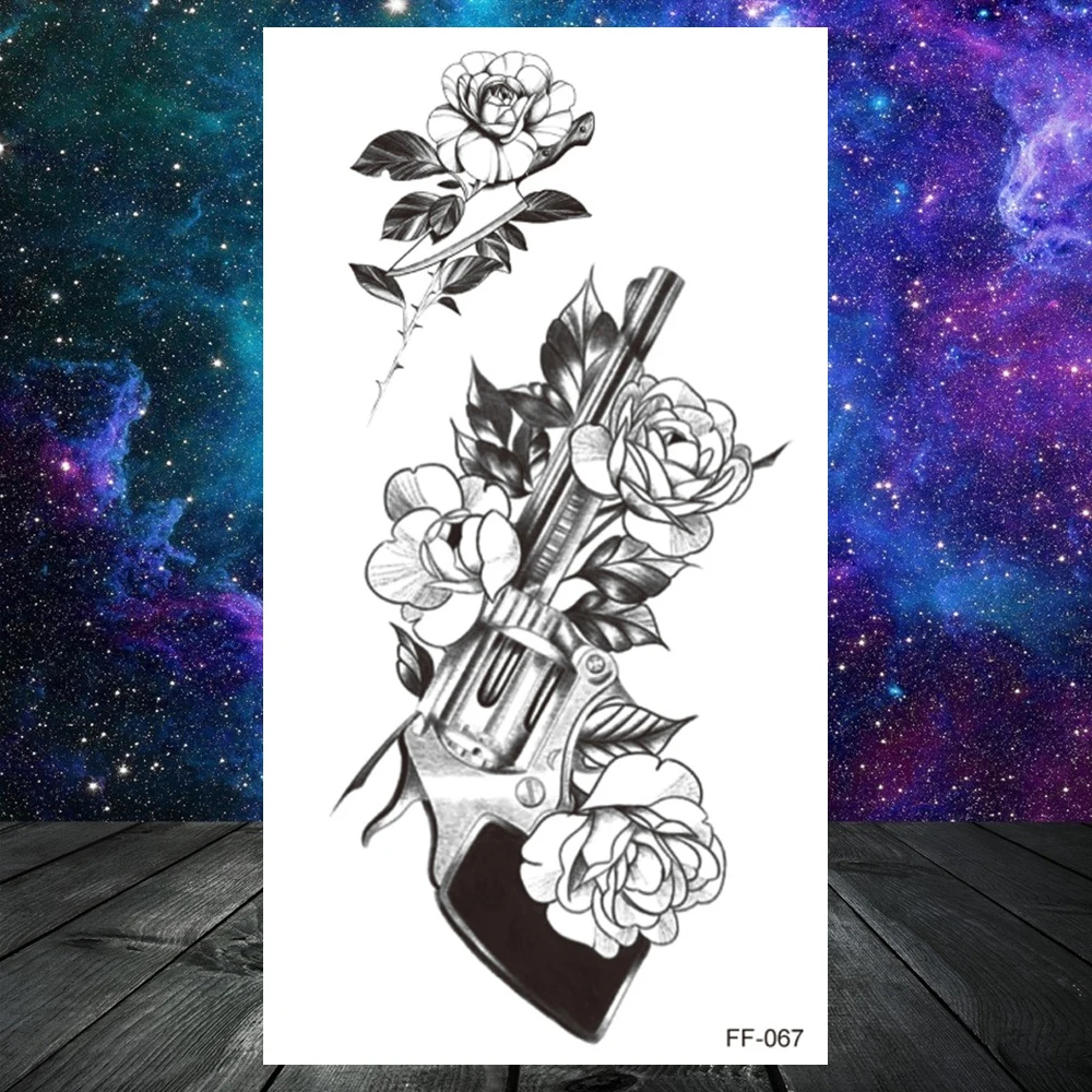 Временная тату с драконом для мужчин и женщин татуировка цветком хны наклейки