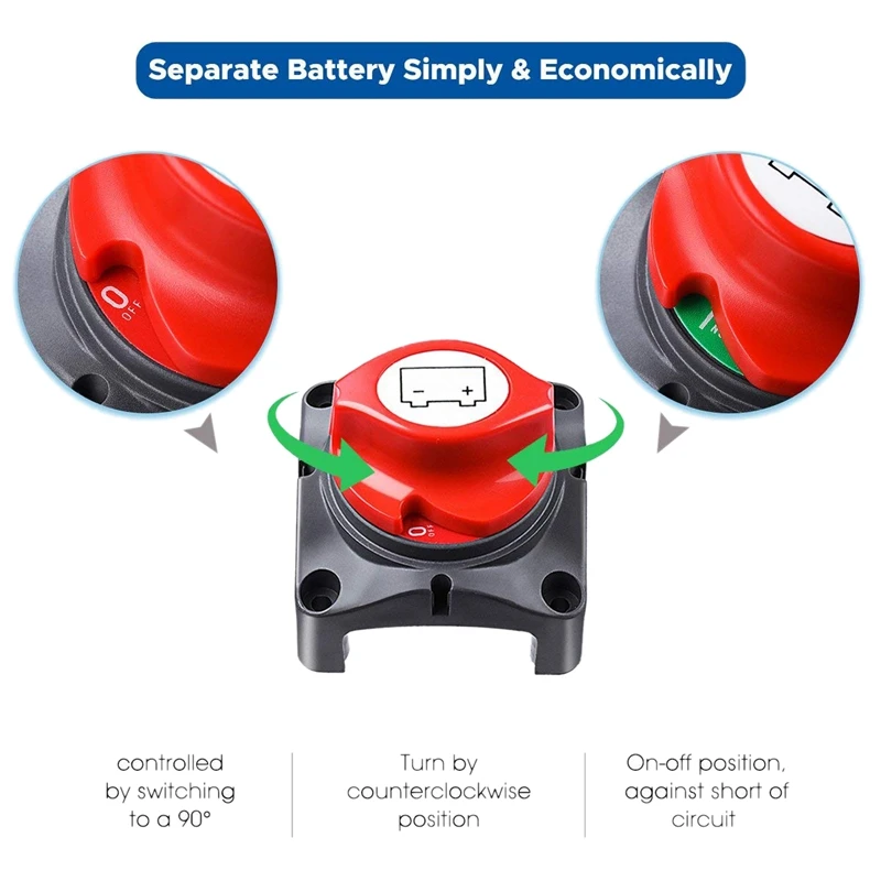 12V-48V Battery Disconnect Switch Isolator Master Power Cut Off Kill Waterproof Marine for Car RV B | Автомобили и мотоциклы