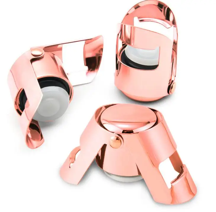 

New Arrival Stainless Steel Bottle Stopper Silicone Wine Champagne Stoppers Creative Style Wine Mouth Easy to Use Wholesale