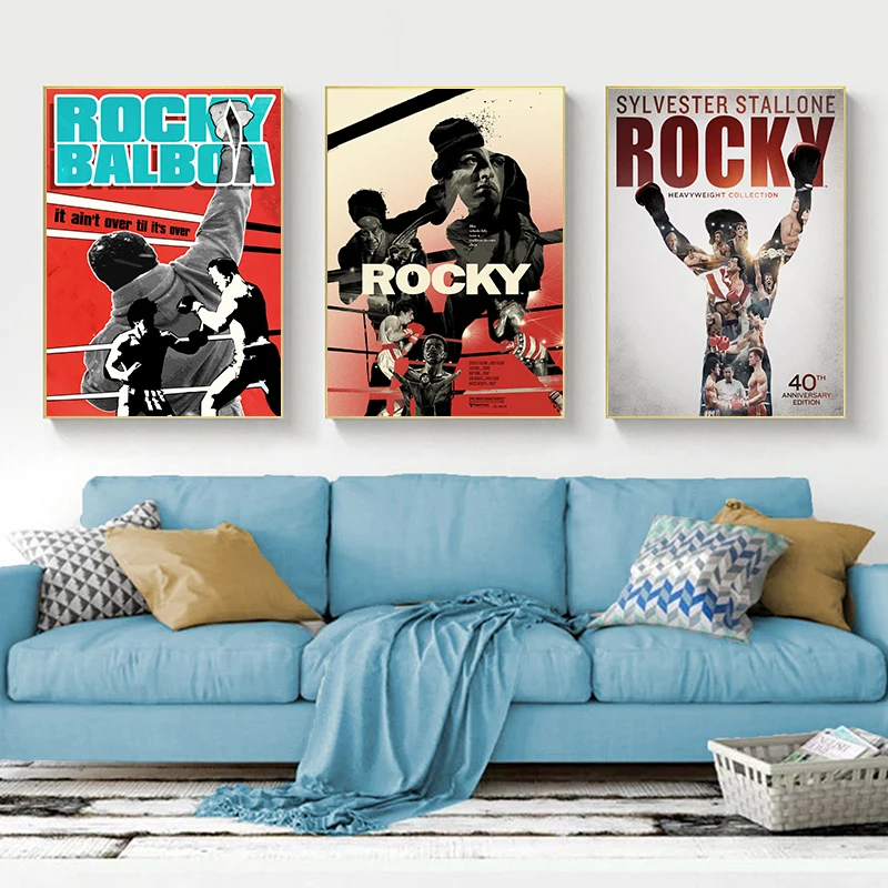 

Canvas Painting Rocky Movie Posters Prints Wall Art Decorative Picture For Living Room Home Decor Ramadan Home Decor