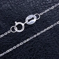 fine jewelry genuine 18k white gold necklace for wedding engagement cute rolo chain stamped au750 40cm 45cm