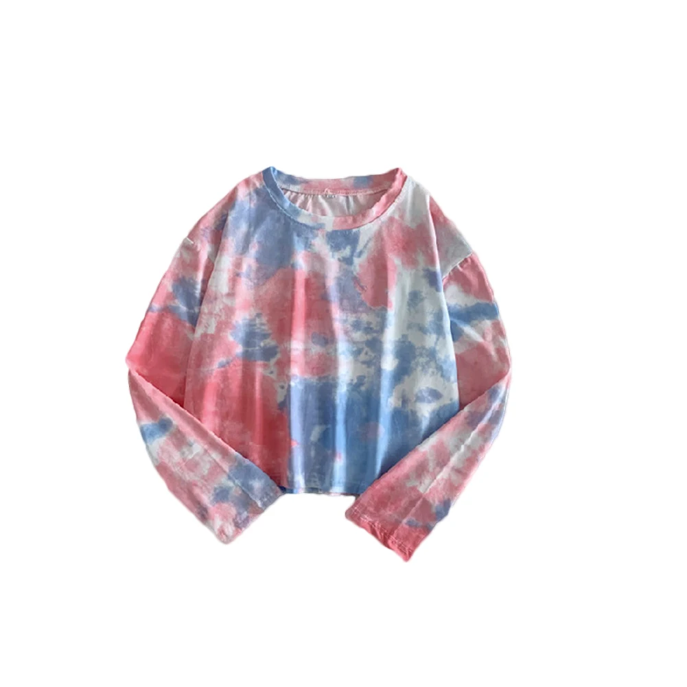 sweatshirt women vintage Long Sleeve O Neck Sweatshirt Tie Dye Loose Hoodie Pullover Blouse tops for women fashion Street wear