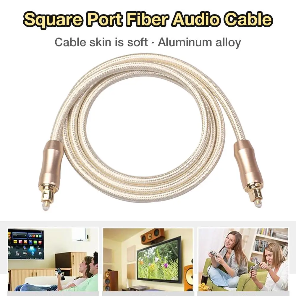 Для SPDIF Toslink волоконный квадратный порт аудио кабель для усилителя мощности ТВ 1 м