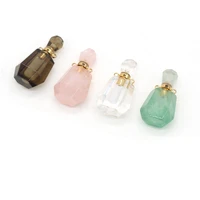 natural stone perfume bottle pendant essential oil diffuser charms for jewelry make diy bracelet necklaces connector accessories