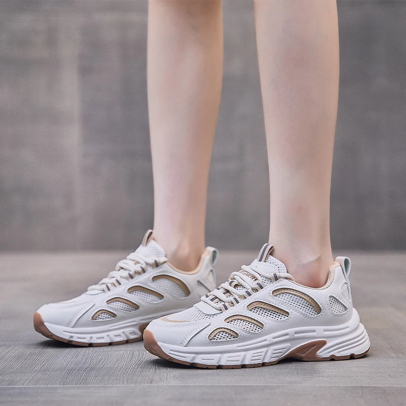

Mesh breathable sneakers women 2021 summer new Comfortable white platform sneakers woman vulcanize shoes Women's sneakers
