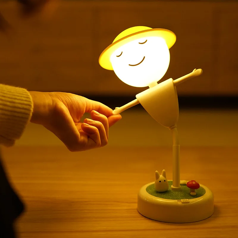LED Night Light Scarecrow Style USB Rechargeable Bedside Lamp Children's Room Decoration Hose Child Cartoon Gift | Лампы и