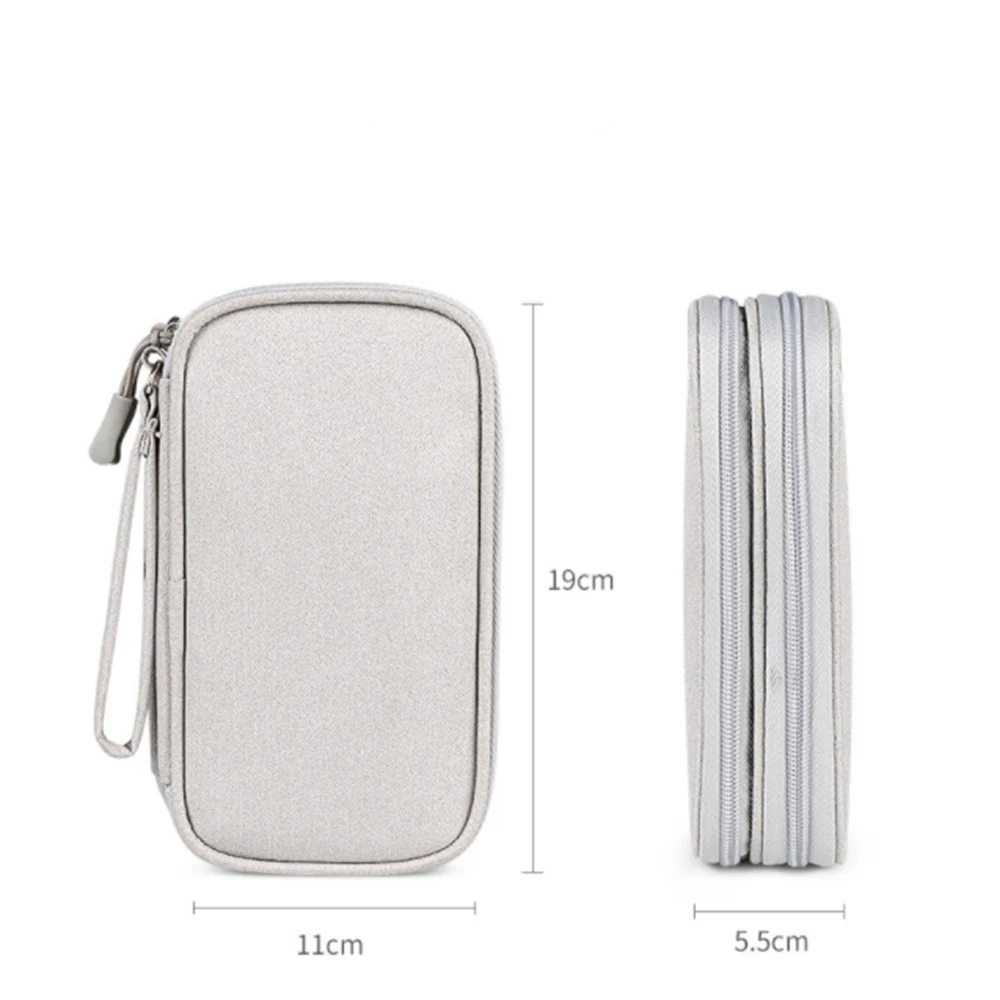 

1 PCS Portable Electronic Accessories Storage Bag Suitable For Power Adapter Charger Cable Wireless Mouse