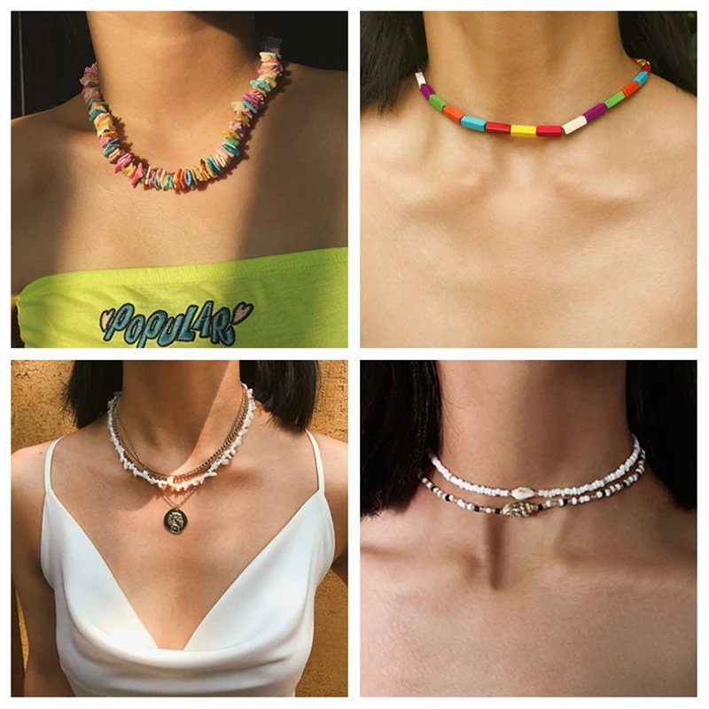 Find Me богемское Колье чокер для женщин ручной работы цвет нерегулярная крошка из