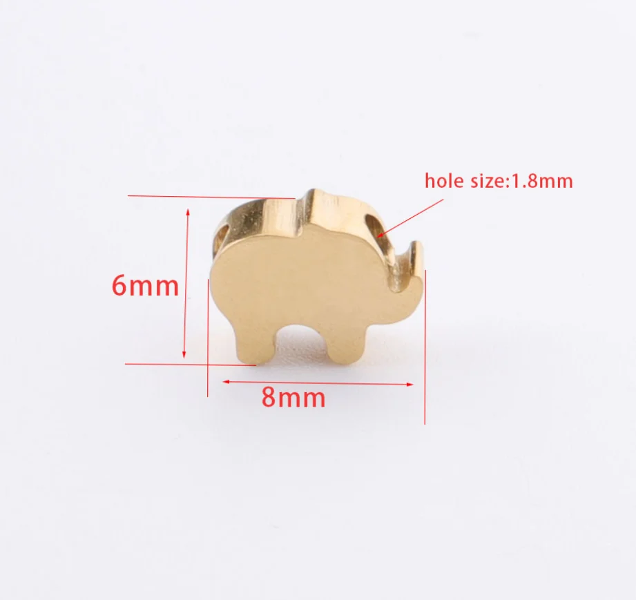 Зеркальная полированная нержавеющая сталь Fnixtar 1 8 мм брелоки в виде животных слон