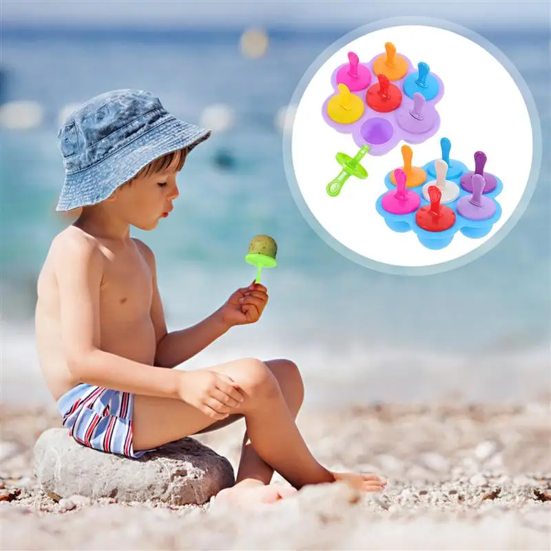 

1 Set Baby Popsicle Popsicle Flexible Ice Molds Maker for Baby Vegetable & Fruit Purees