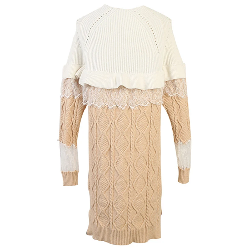 Высокое качество новинка 2019 подиумное платье женское с длинным рукавом цветной