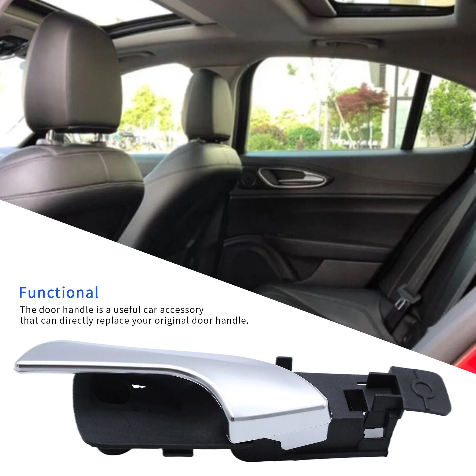 Хромированная дверная ручка для интерьера автомобиля левая/правая передняя Alfa