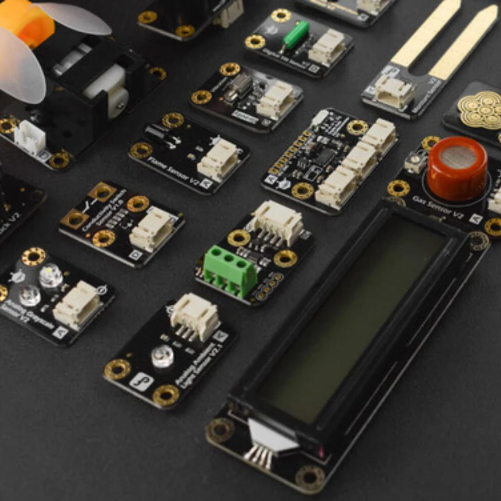 DFRobot Gravity 37 Pcs Sensor Set Kit support Arduino BBC micro:bit ESP32 mind+ Scratch3.0 youngster visual Python programming | Компьютеры