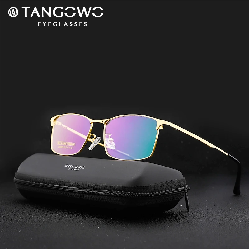 TANGOWO мужские титановые оптические очки оправа модные стильные квадратные