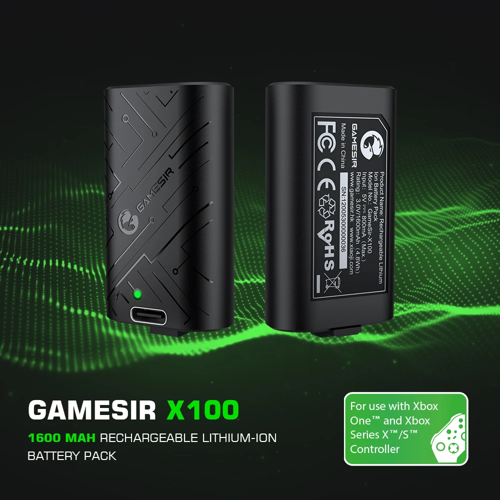 Зарядное устройство Gamesir для Xbox One/Xbox Series X | S 2 аккумулятора 1600 мАч Электроника