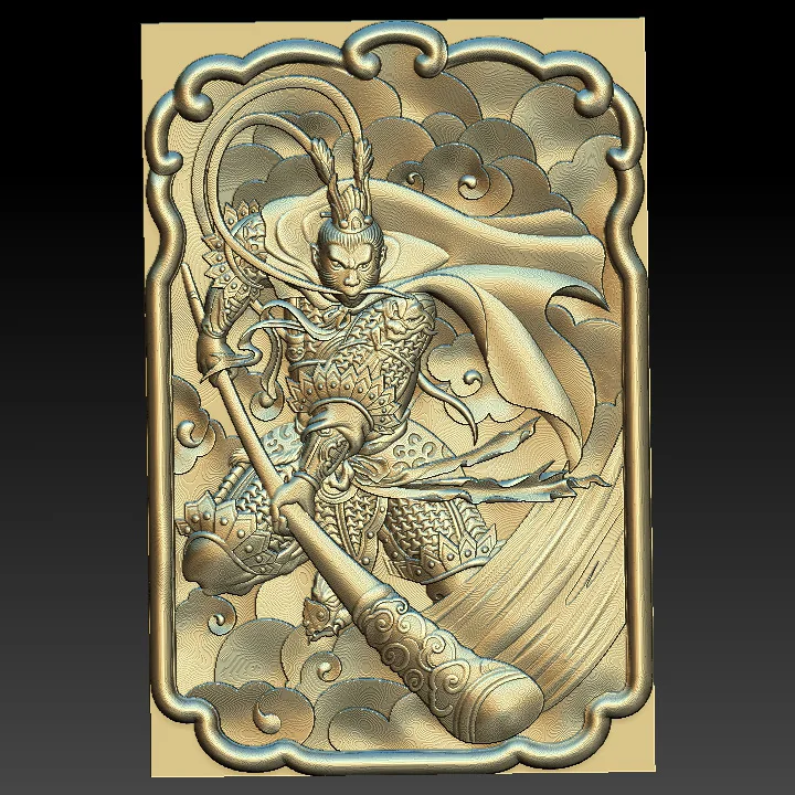 Цифровой файл-рельеф Monkey 3d STL-модель King STL для ЧПУ-маршрутизатора Aspire Artcam