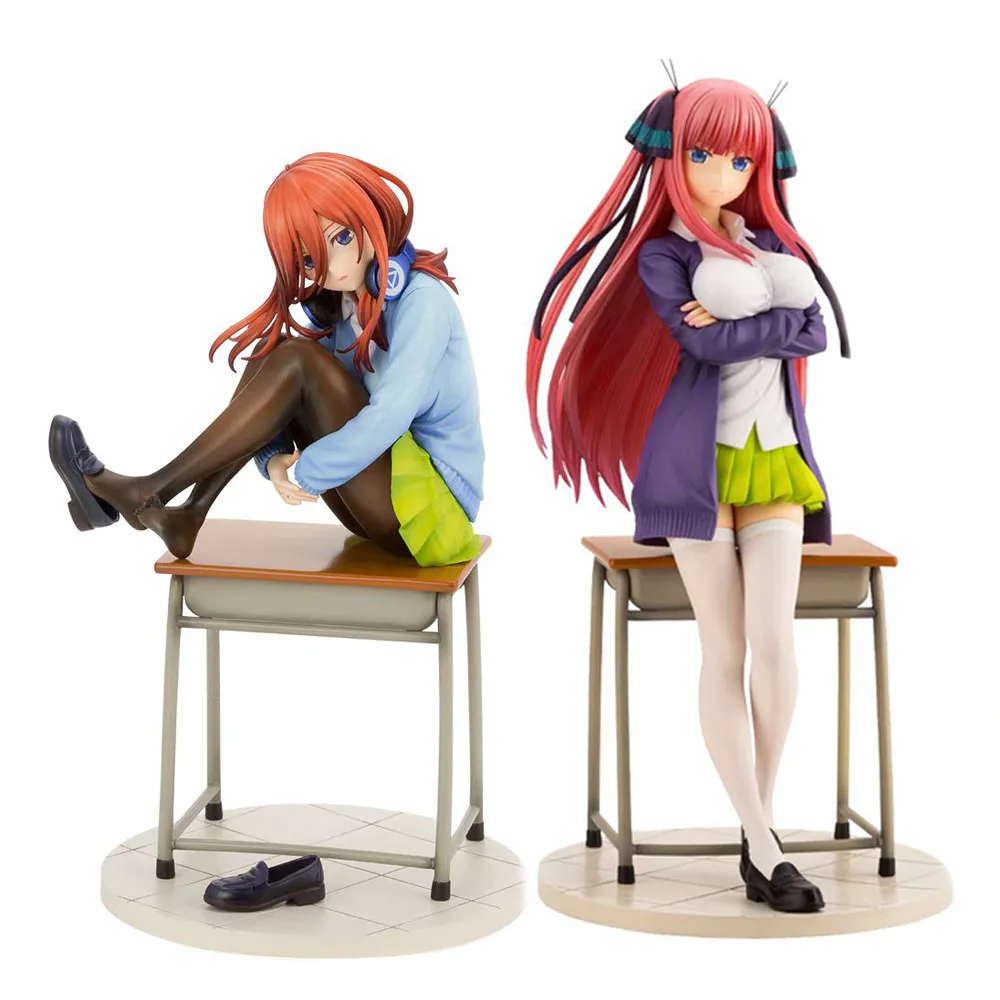 

20CM PVC Anime Figure Quintessential Quintuplets Action Figuras Miku Nakano the 3rd Girl On Desk Anime Sexy Beauty Model Toys