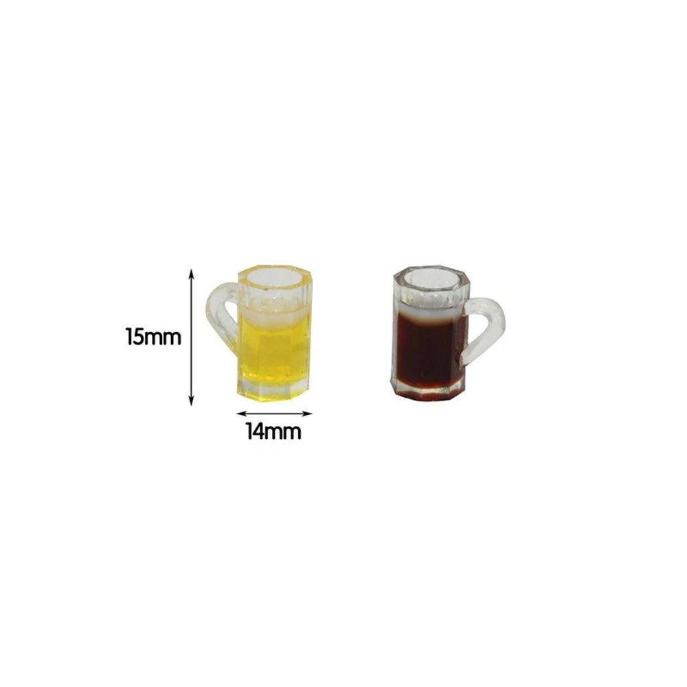 

1:12 Dollhouse Miniature Kitchen Modern Mixer Beer Mug Fruit Tea Flower Pot Model Furniture Accessories Toy