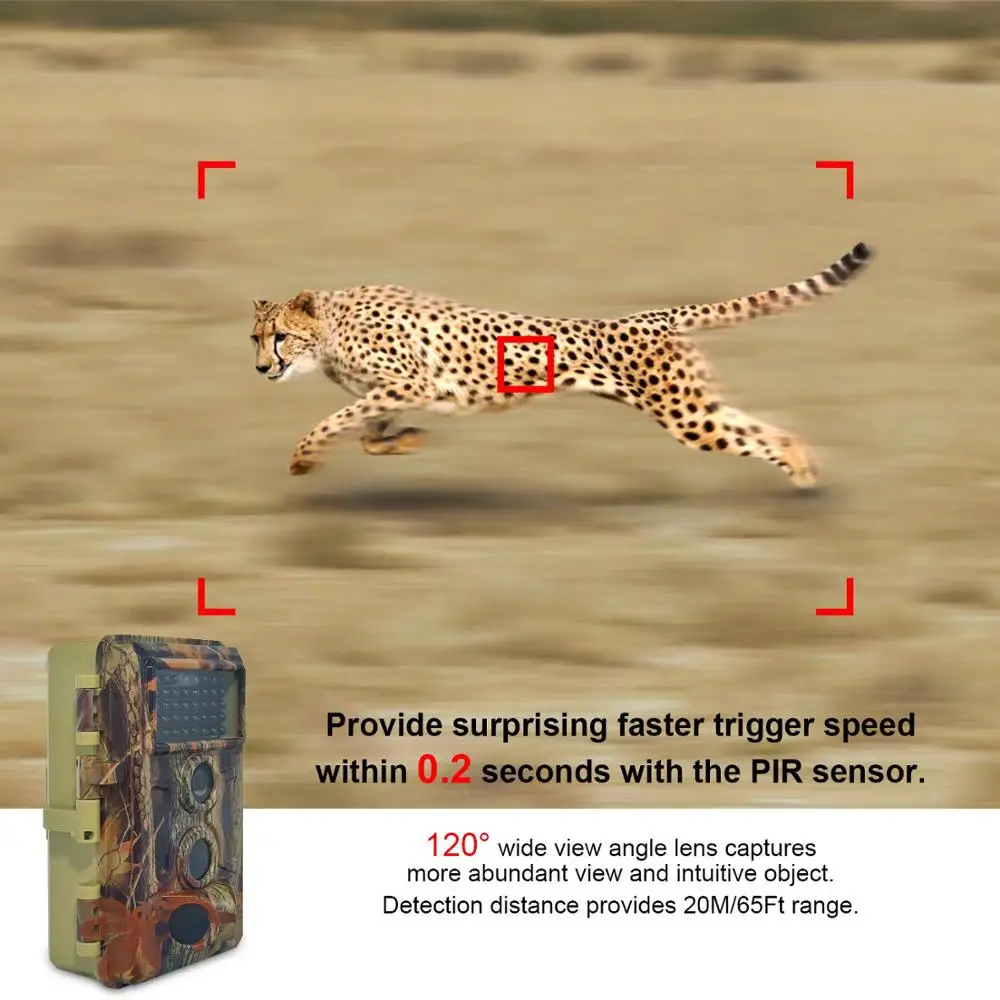 Цифровая фотоловушка 16 МП 1080P водонепроницаемая камера для охоты на диких