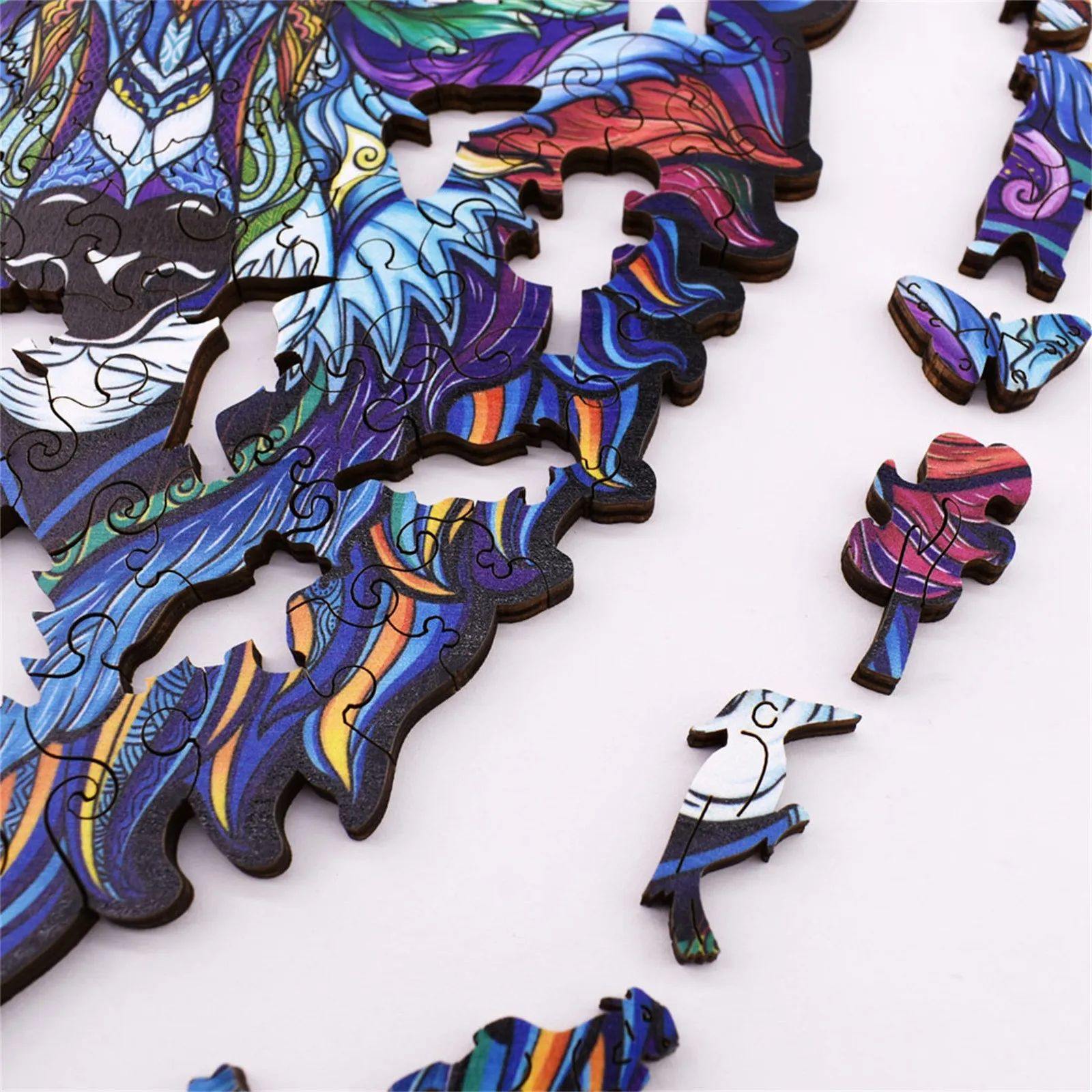 

3D Puzzles Wooden Jigsaw Puzzles Irregular Shape Animals Puzzles Animals for Adults Artifact Puzzle 200pcs 35x27cm